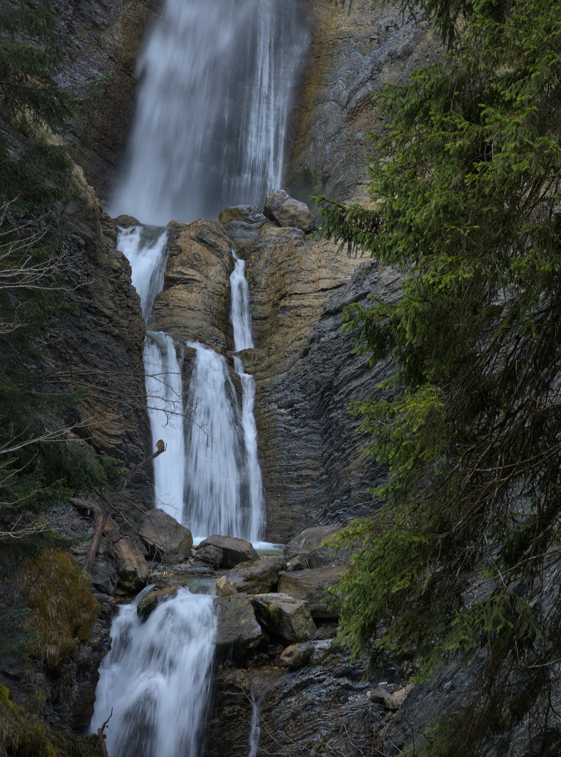 Beautiful waterfalls in Gozd Martuljek, Slovenia